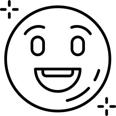 Gülümseme simgesi, vektör illüstrasyonu