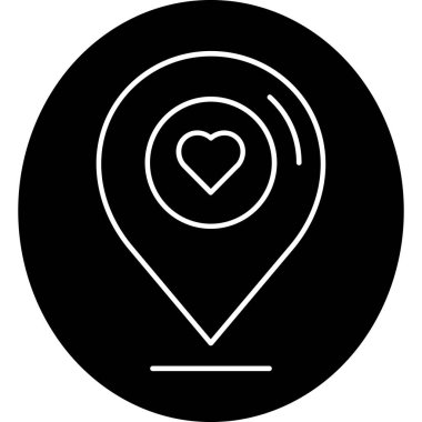 harita pin konumu simgesi, vektör illüstrasyonu