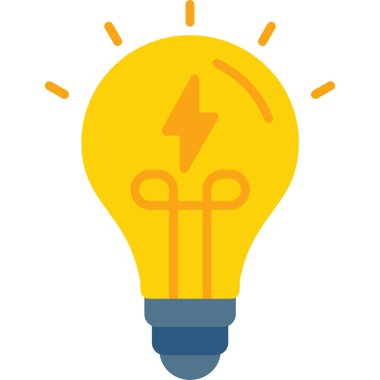 Hafif bir fikir. Basit simge, illüstrasyon