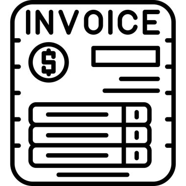 Fatura. Web simgesi basit illüstrasyon