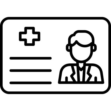 ID kart simgesi vektör çizimi tasarımı