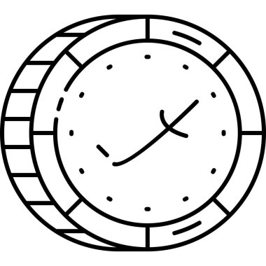 Saat simgesi. Web için saat vektör simgelerinin özet çizimi