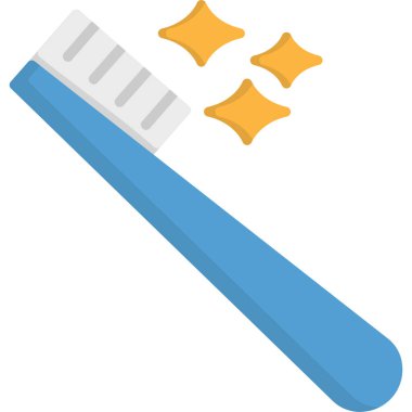 Diş fırçası simgesi, vektör illüstrasyonu.