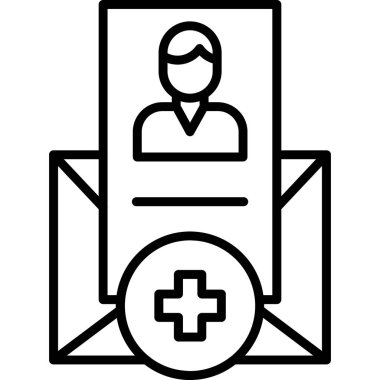 Doktor. Web simgesi basit illüstrasyon