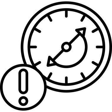 Alarm saati simgesi ana hat biçiminde