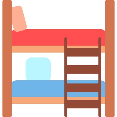 yatak simgesi, düz tasarım biçimi