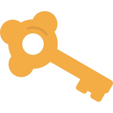 anahtar düz vektör simgesi