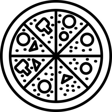Pizza dilimi simgesi, taslak biçimi