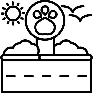 Yazın bulut güneş hava durumu ikonu, hava durumu kategorisi