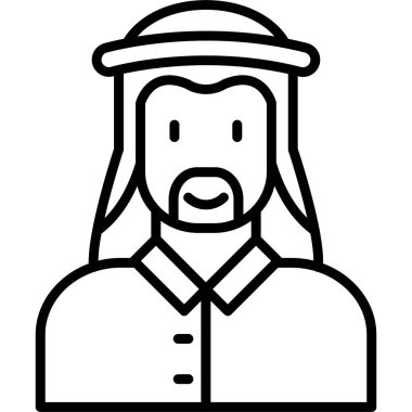 Adamım. Web simgesi basit illüstrasyon