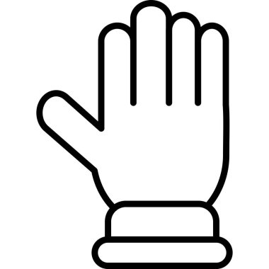 Eldiven eldiven simgesi taslak biçiminde