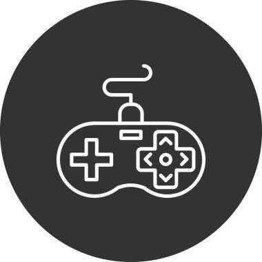 Çubuk ikonlu oyun kumandası. Oyun denetleyicisi çubuk oyun alanı vektör simgesi beyaz arkaplanda izole