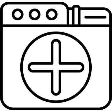 Pil. Web simgesi basit illüstrasyon