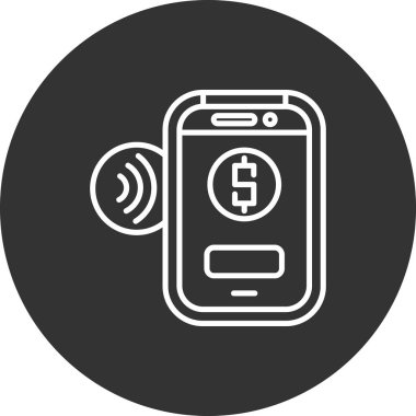 cep telefonu simgesi vektörü. Basit resimleme