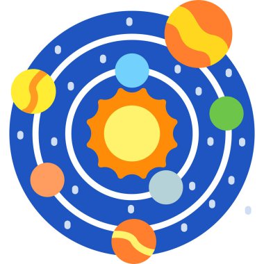 Güneş enerjisi simgesi düz stil