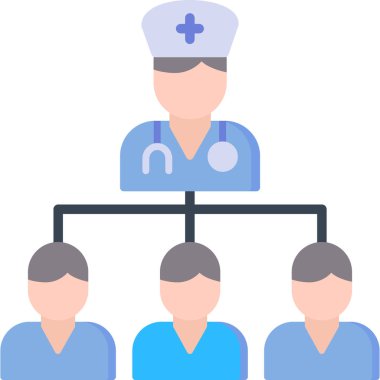 Hemşire simgesi vektör çizimi tasarımı