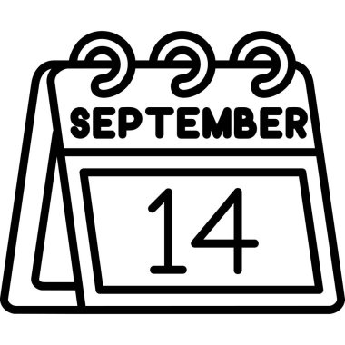 Takvim simgesi tasarımı, vektör illüstrasyonu