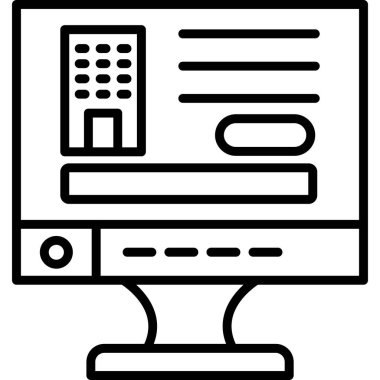 Tarayıcı web sayfası simgesi ana hat biçiminde