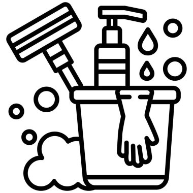 temizlik fırçası temizleme simgesi