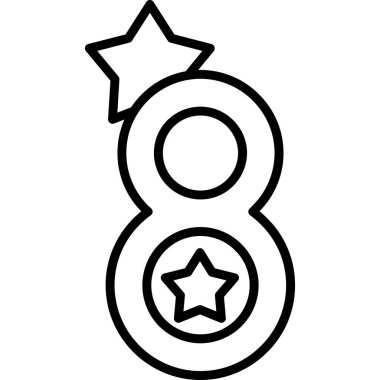 Taslak biçiminde sekiz numaralı simge