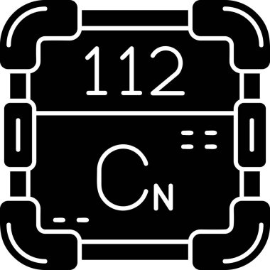 kimyasal formül simgesi, siyah renk, izole vektör illüstrasyonu