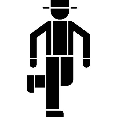 İş adamı simgesi vektör illüstrasyonu