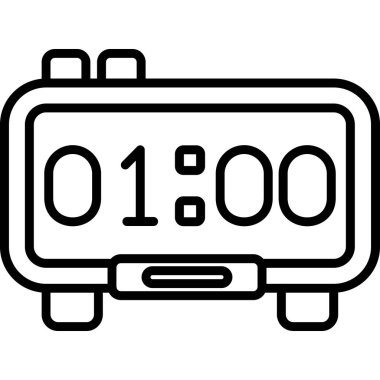 Bir saat simgesinin vektör illüstrasyonu