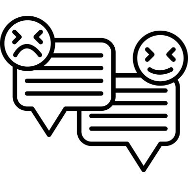 Sohbet mesajı. vektör simgesi