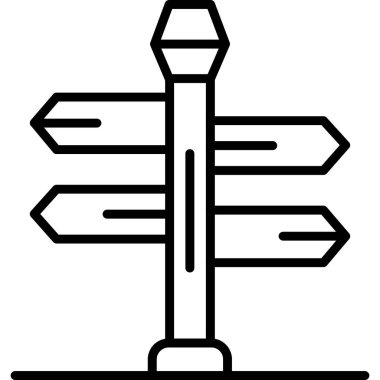 Yönlendirme yön simgesi ana hat biçiminde