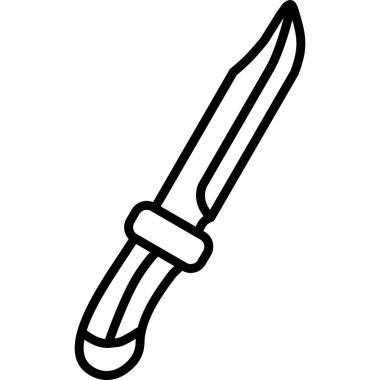 Bıçak ikonu. Ağ için bıçak vektör simgelerinin özet çizimi