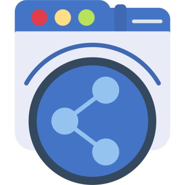 şebeke. Web simgesi basit illüstrasyon