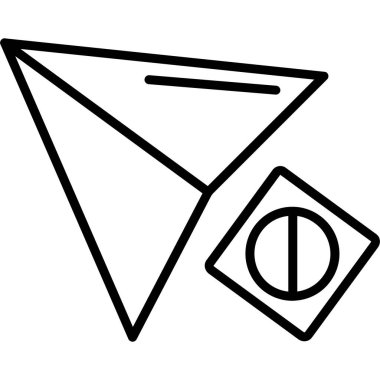 Üçgen simgesi, vektör çizimi