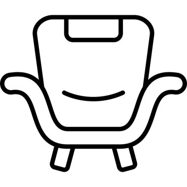 kanepe ikonu vektör illüstrasyonu