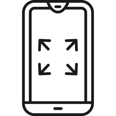 Hareket eden telefon simgesi, anahat stili