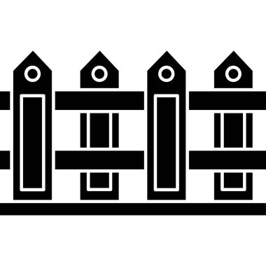 Çit. Web simgesi basit illüstrasyon