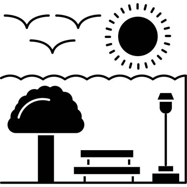 Siyah beyaz bir ağacın vektör çizimi