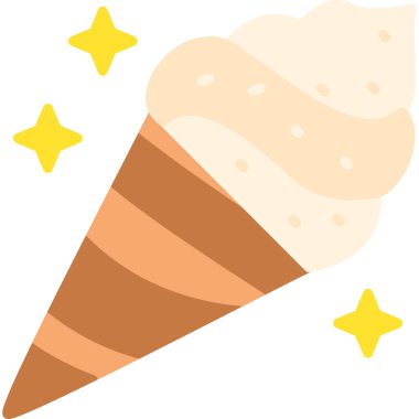 Tatlı külahlı dondurma.