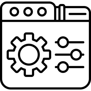 Teçhizat Web simgesi basit illüstrasyon