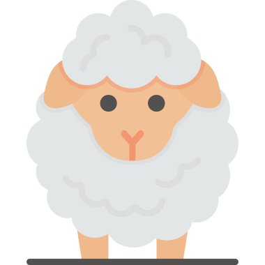 Koyun ikonu vektör illüstrasyon tasarımı