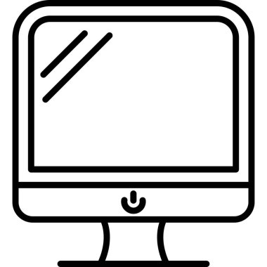 dizüstü bilgisayar izleyici simgesi ana hat biçiminde