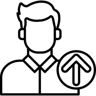 İş adamı simgesi vektör illüstrasyonu