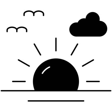 Hava durumu simgesi, vektör illüstrasyonu
