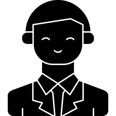 Avatar Adam simgesi katı stilde