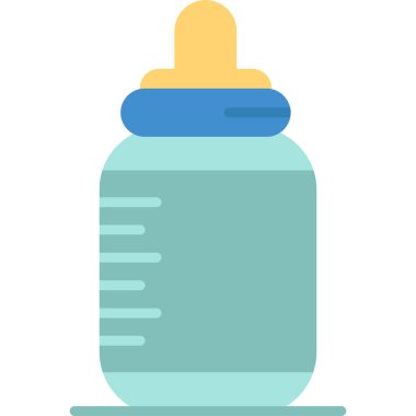 bebek şişe simgesi, düz stil