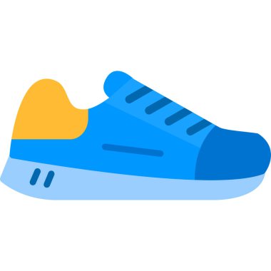 Spor ayakkabısı vektör simgesi. Beyaz arkaplanda izole edilmiş düz stil illüstrasyon. ayakkabı tasarımı.