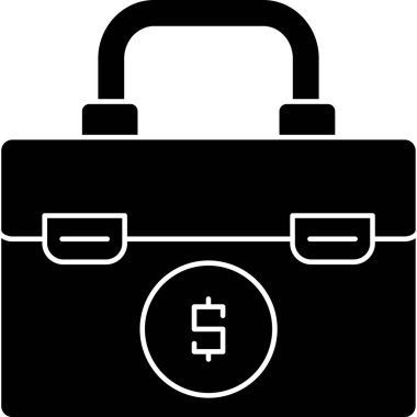 cüzdan çantası simgesi, vektör illüstrasyonu