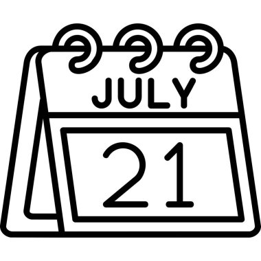 2 Temmuz takvim simgesi tasarımı