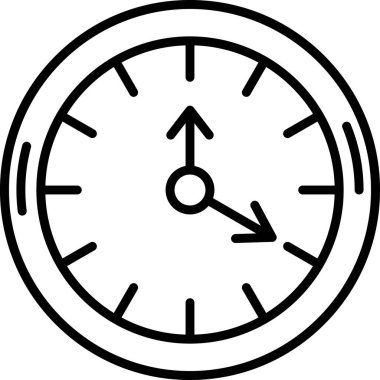 Saat simgesi, vektör çizimi. saat