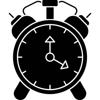 Alarm saat simgesi vektör illüstrasyonu