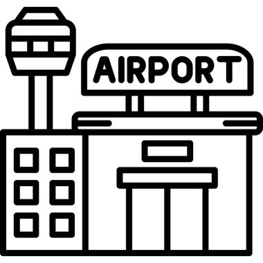 Havaalanı oluşturma vektör simgesi